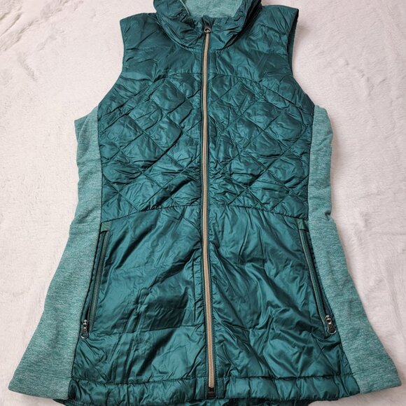 Lululemon Women's Forage Teal Down For A Run Slim Full-Zip Puffer Vest Size 6 - Picture 2 of 7